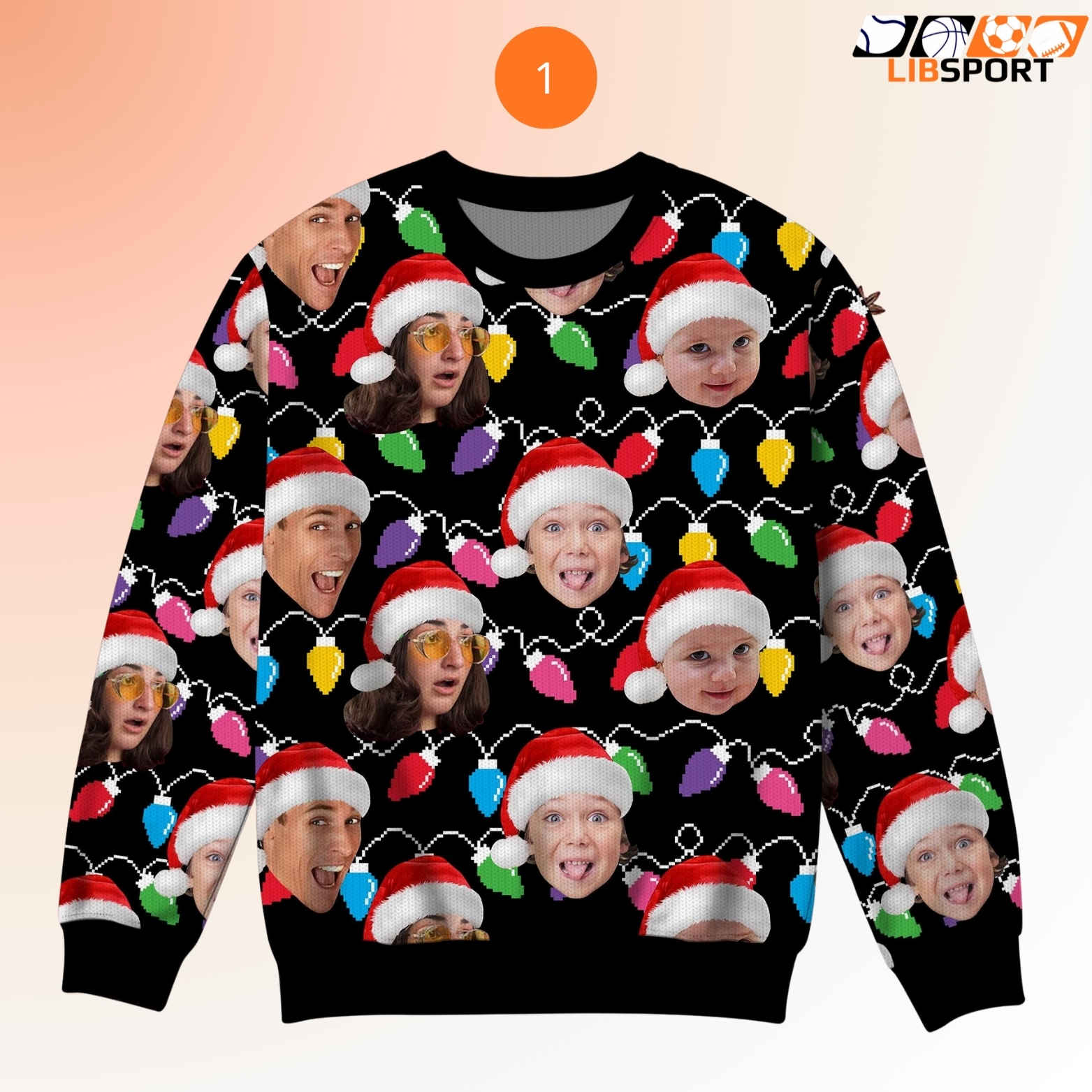 Family Christmas Ugly Sweater, Custom Face Holiday Knit, Thanksgiving Year Gift